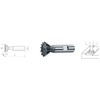 ELMAG HSS Co5 Winkel-Stirnfräser DIN 1835B, Ø 16,0 x 5,6 mm, 55°