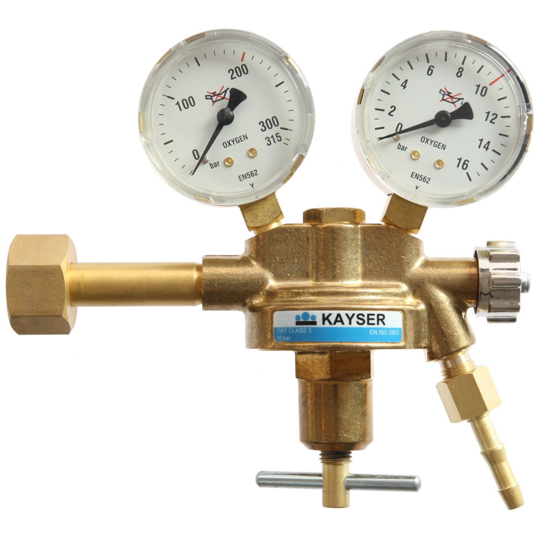 ELMAG Druckregler Sauerstoff, mit 2 Manometer, Ø 63mm