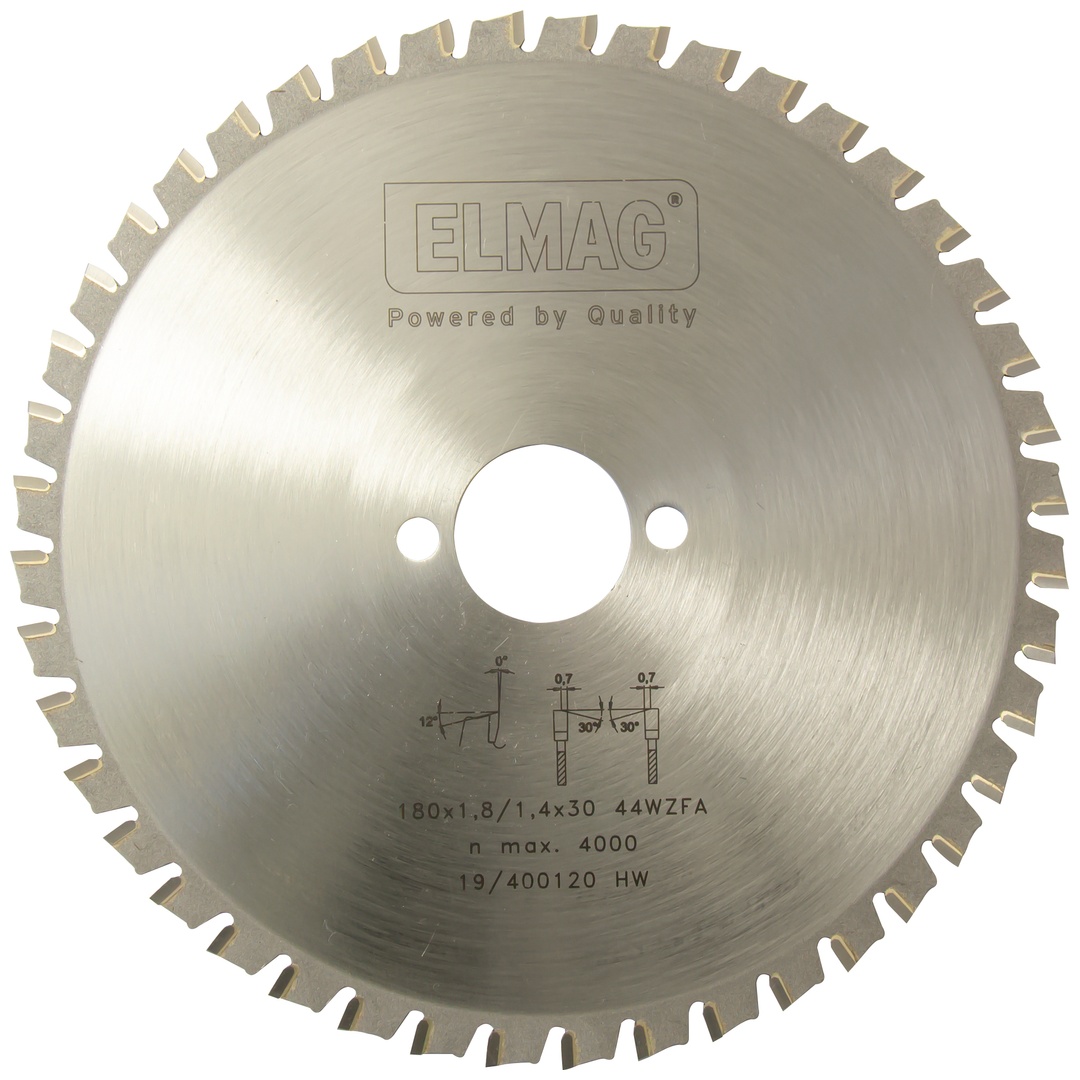 ELMAG HM-Kreissägeblatt Dry-Cutter Edelstahl, 180x1,8/1,4x30/20 44 Zähne, Rohrsägen