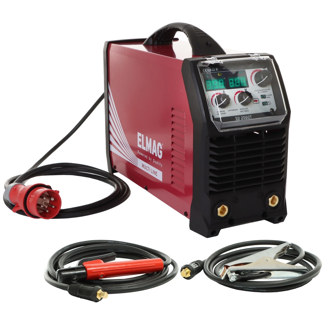 ELMAG Elektroden-Schweißinverter SD 2560T Multi Line inkl. 3m Massekabel 35mm² & 4m E-Halterkabel 35mm²