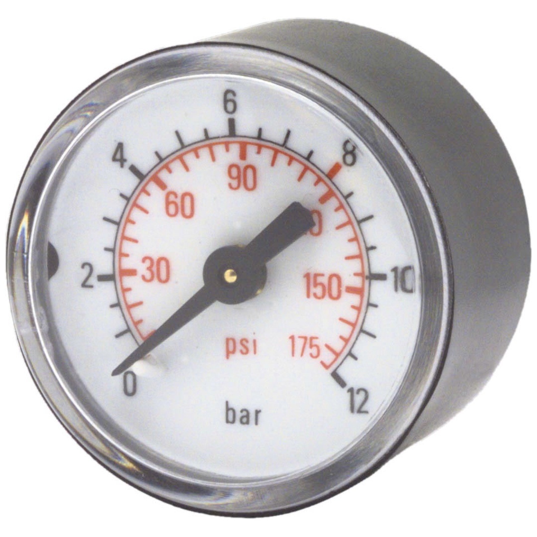 ELMAG Druckmanometer 0-16 bar, Ø 50 mm, Ø 1/4 Außengewinde hinten, 1 Stk. Packung - SB