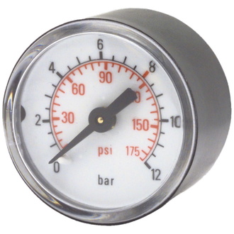 ELMAG Druckmanometer 0-16 bar, Ø 50 mm, Ø 1/4' Außengewinde hinten, 1 Stk. Packung - SB