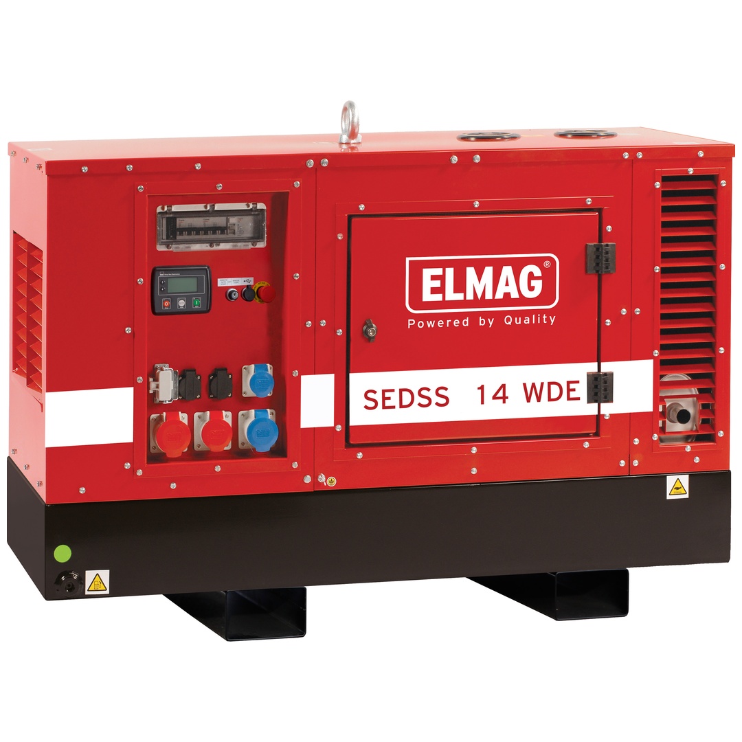 ELMAG Stromerzeuger SEDSS 14WDE-AVR-DSE4520-V2 mit KUBOTA-Motor D1703M (super-schallgedämmt) inkl. Erhaltungsladegerät DSE 9150 sowie 1-Uhr Steckdose