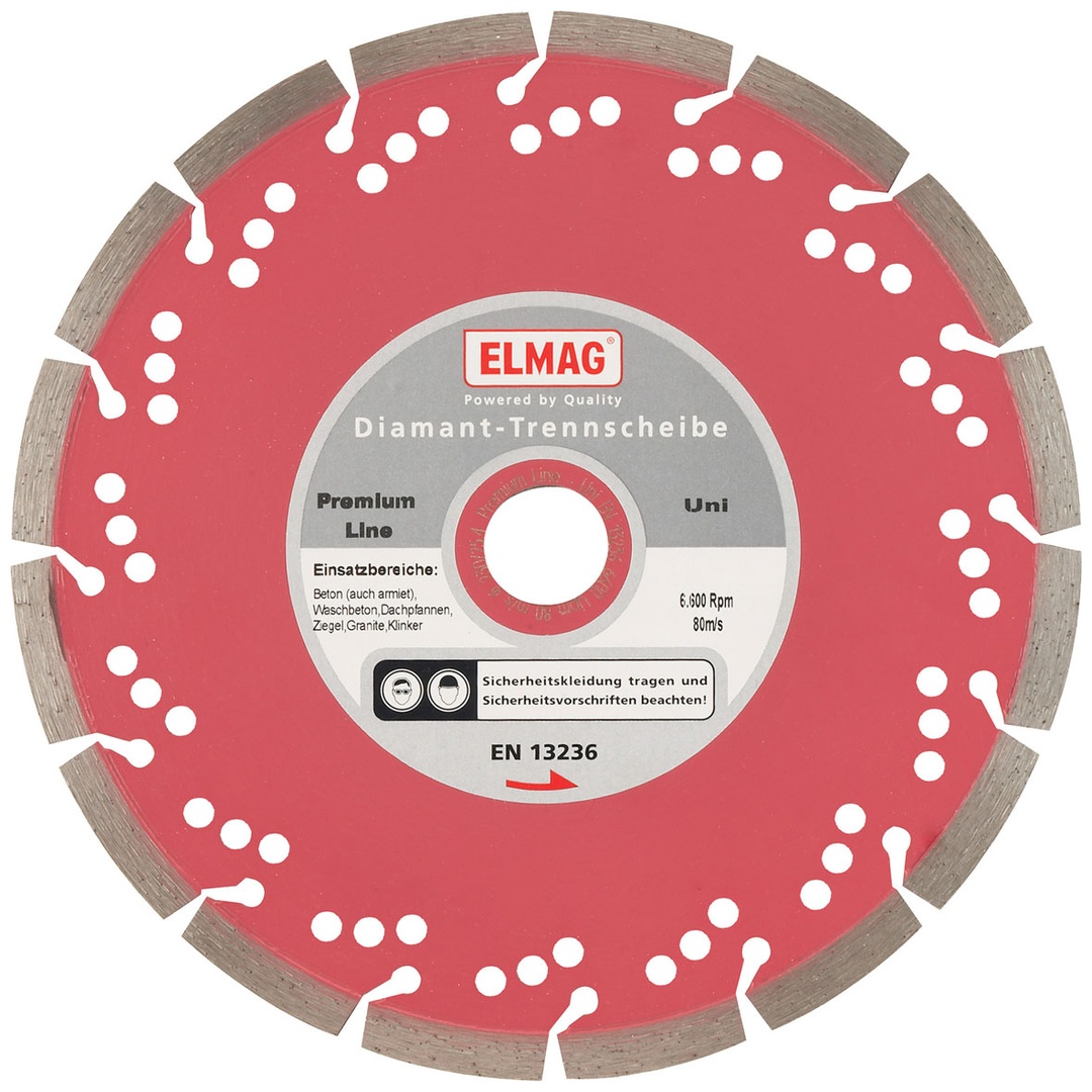 ELMAG Diamantscheibe 450 mm, PREMIUM LINE - UNI (Bohrung: 25,4 mm)