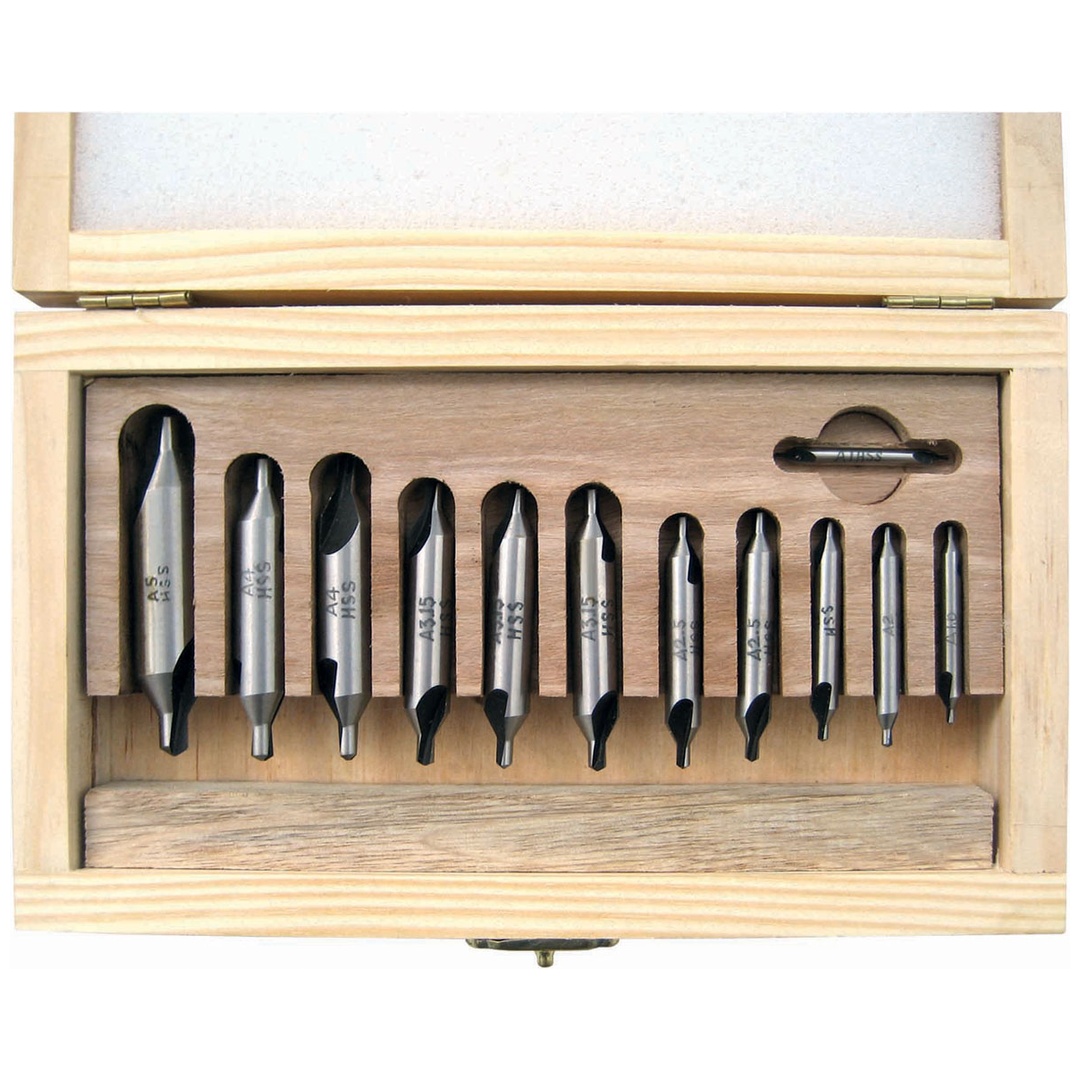 ELMAG Zentrierbohrer-Set 12-tlg., 1,0 - 5,0 mm