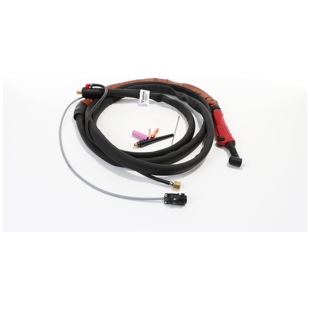 ELMAG WIG-Schlauchp. SR 26/4m - HF U/D, für TIG SOUND´s ohne Wasserkühlung, SteckerØ 13mm 35/50mm² inkl. UP/DOWN Leistungsregelung am Handgriff