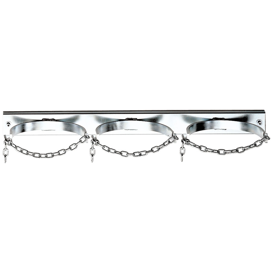 ELMAG Gasflaschenwandhalterung mit Kettensicherung, für 3 Flaschen Ø 230mm, passend für 20/40/50 lt.