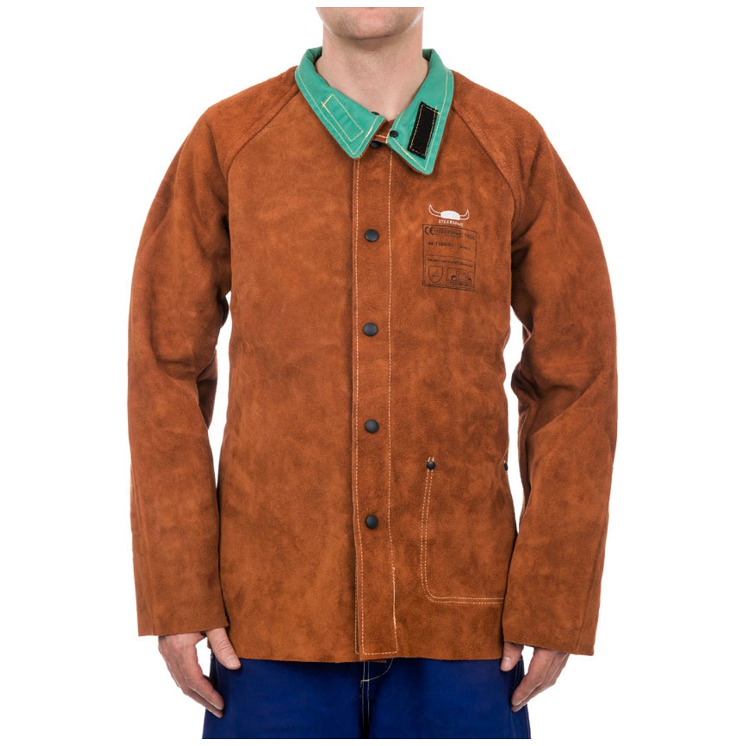 ELMAG Weldas Schweißerjacke 44-7300/P Gr. L lavabraun-grün