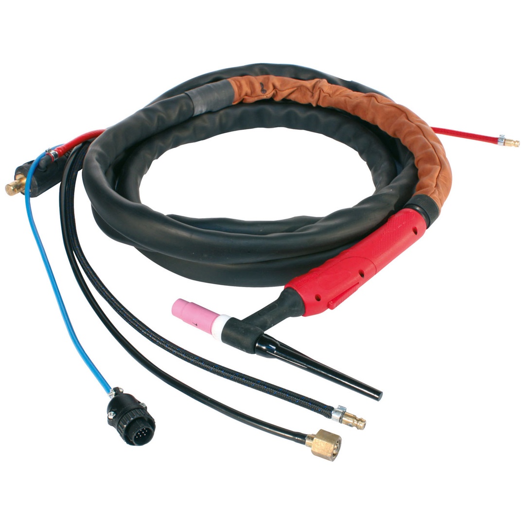ELMAG WIG-Schlauchpaket SR 18/4m - HF U/D - flexibler Kopf, für TIG SOUND´s mit Wasserkühlung, SteckerØ 13mm 35/50mm2