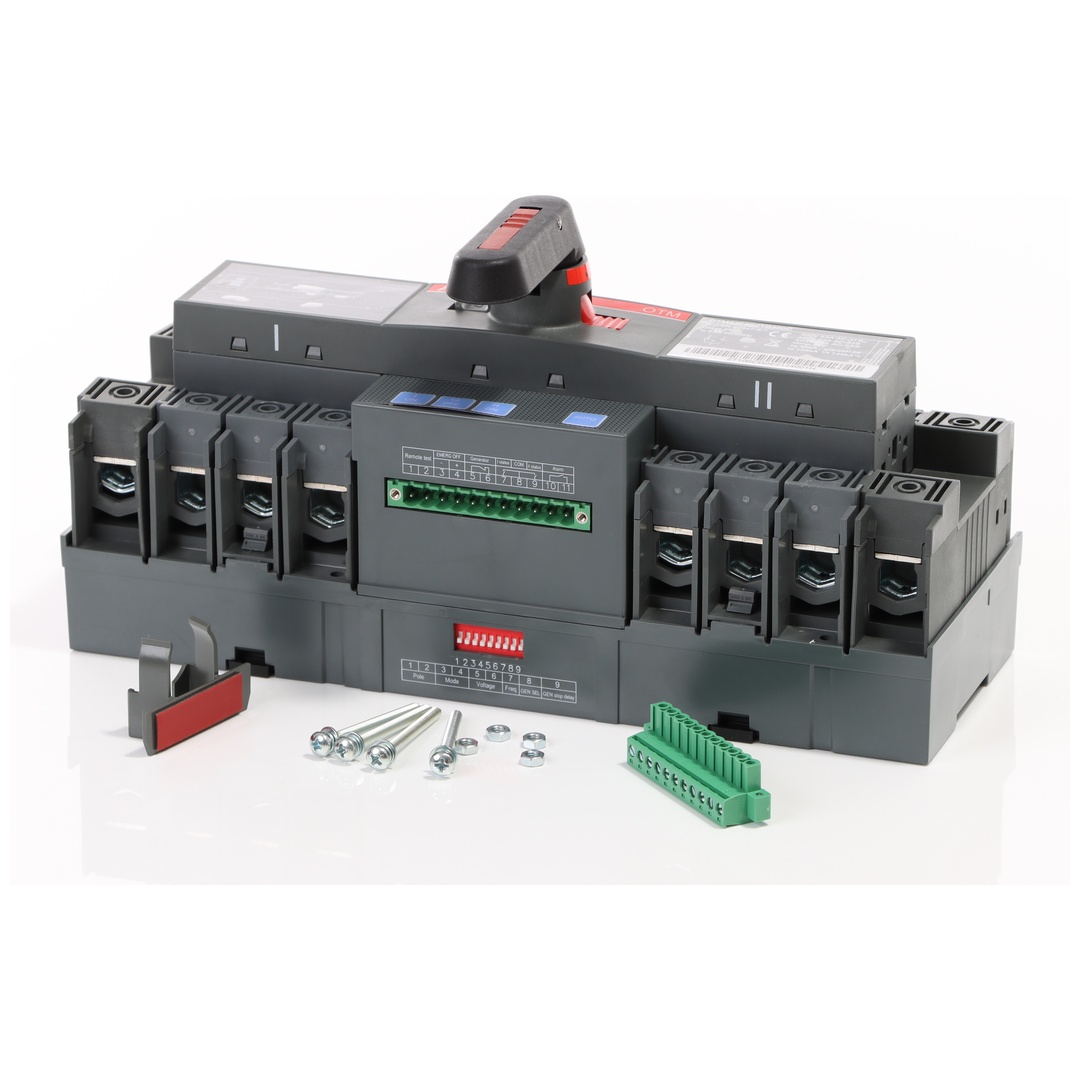 ELMAG Automatischer Lasttransferschalter 63A - 4polig Typ ABB OTM mit integrierter Netz- und Generatorüberwachung sowie Fernstartausgang für Stromerze