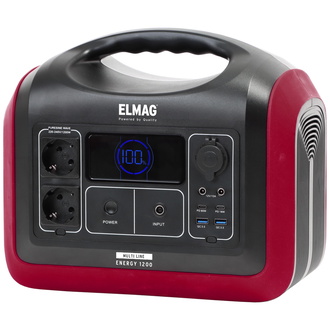 ELMAG Tragbare Powerstation ENERGY 1200, 1200W, LiFEPO4 Akku mit 992Wh