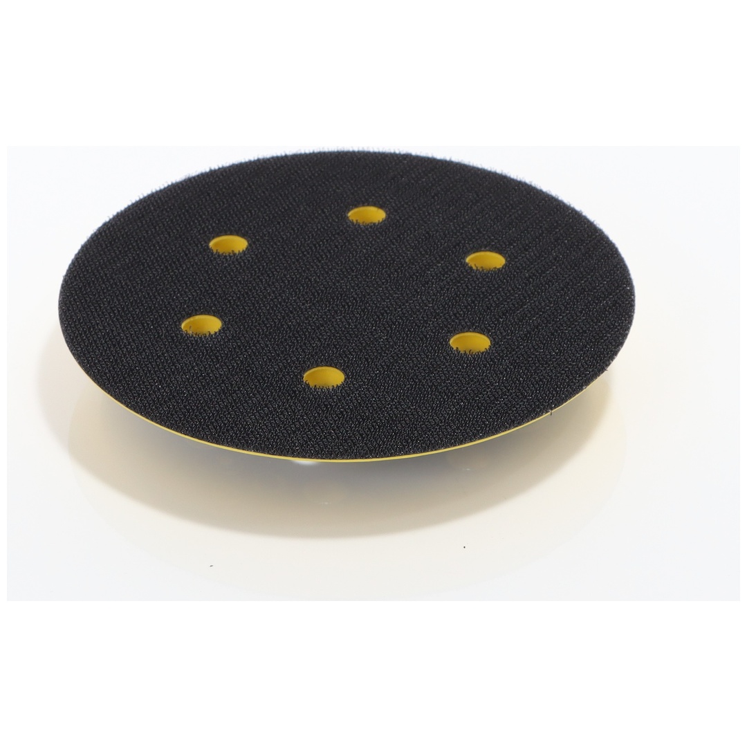 ELMAG Schleifteller Ø 150 mm, 6-fach gelocht, Klett/Velcro, 5/16 Aufnahme