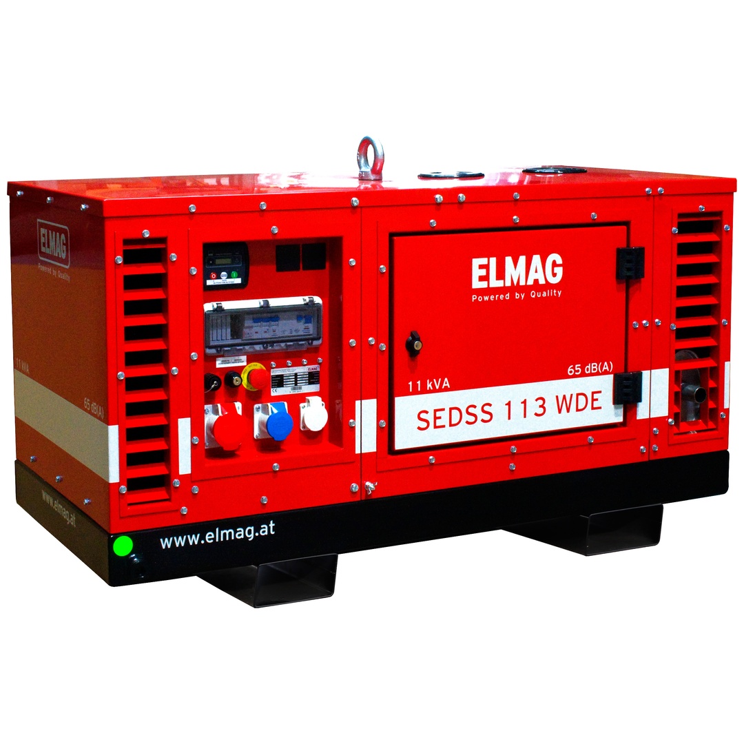 ELMAG Stromerzeuger SEDSS 113WDE-AVR-DSE4520-V2 mit KUBOTA-Motor D722 (super-schallgedämmt) inkl. Erhaltungsladegerät DSE 9150 sowie 1-Uhr Steckdose C