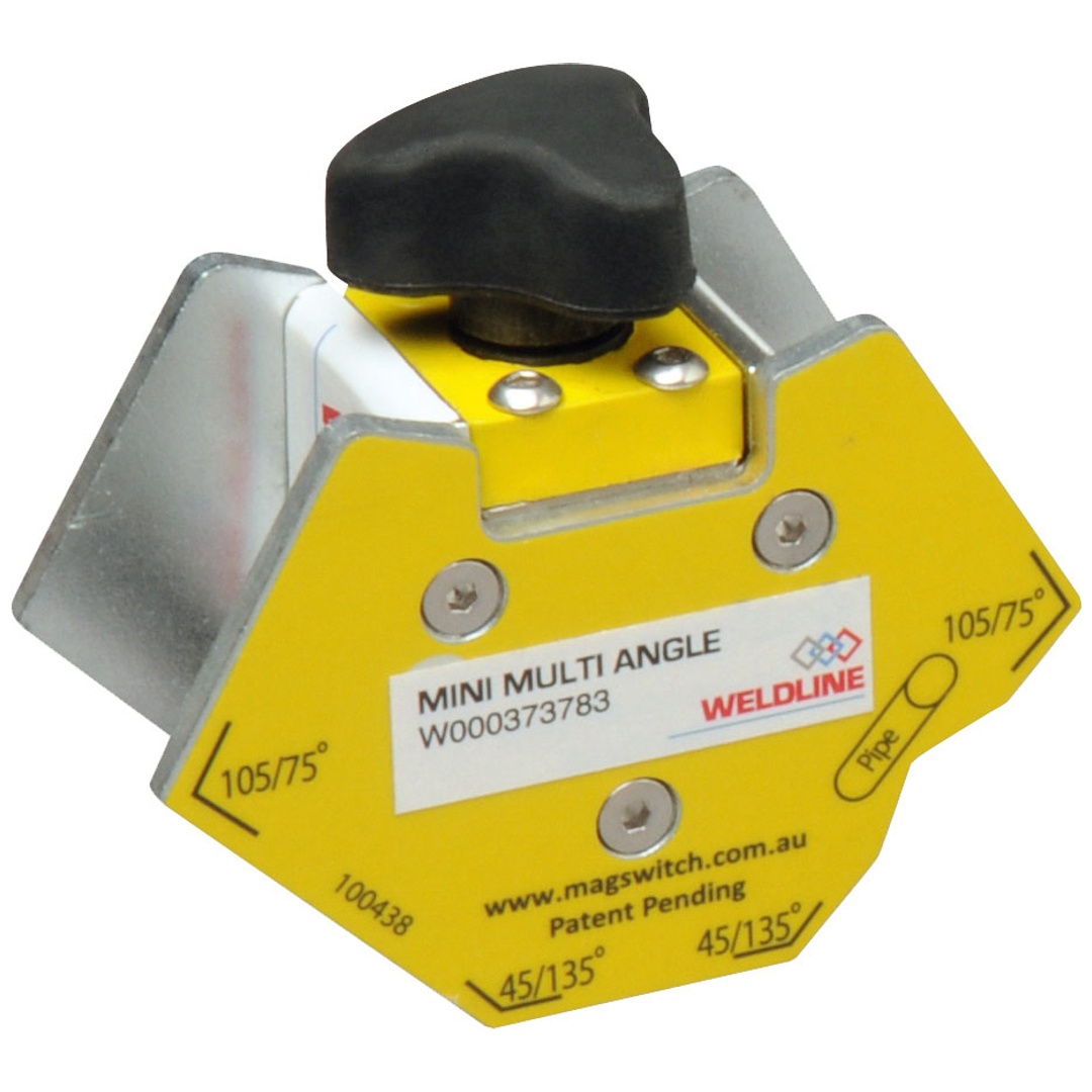 ELMAG MAGSWITCH Magnet-Schweißwinkel Mini Multi Winkel, 45°/135°, 60°/120°, 75°/105° & 90°, Haltekraft 40 kg, ON/OFF schaltbar