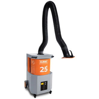 ELMAG Absauganlage, fahrbar, SmartFil 4m, Absaugarm Ø 150mm in Schlauchausführung, Absaugl. mit Arm max. 1.100 m³/h ~ 1,5 kW ~ 3x400 V (Type 64 650 10