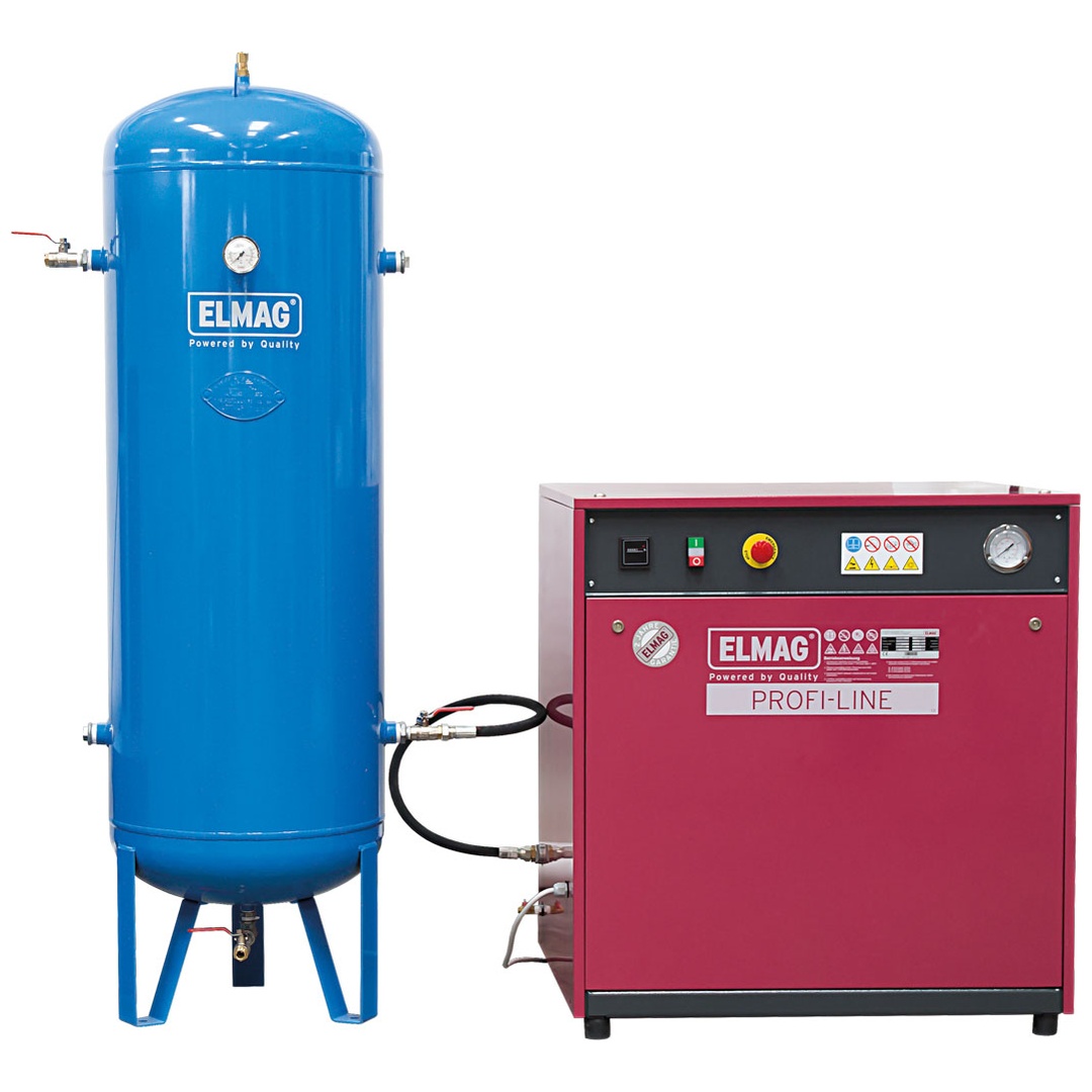ELMAG Kompressor PROFI-LINE SILENT PL-S 750/10/3 D - im Paket 1