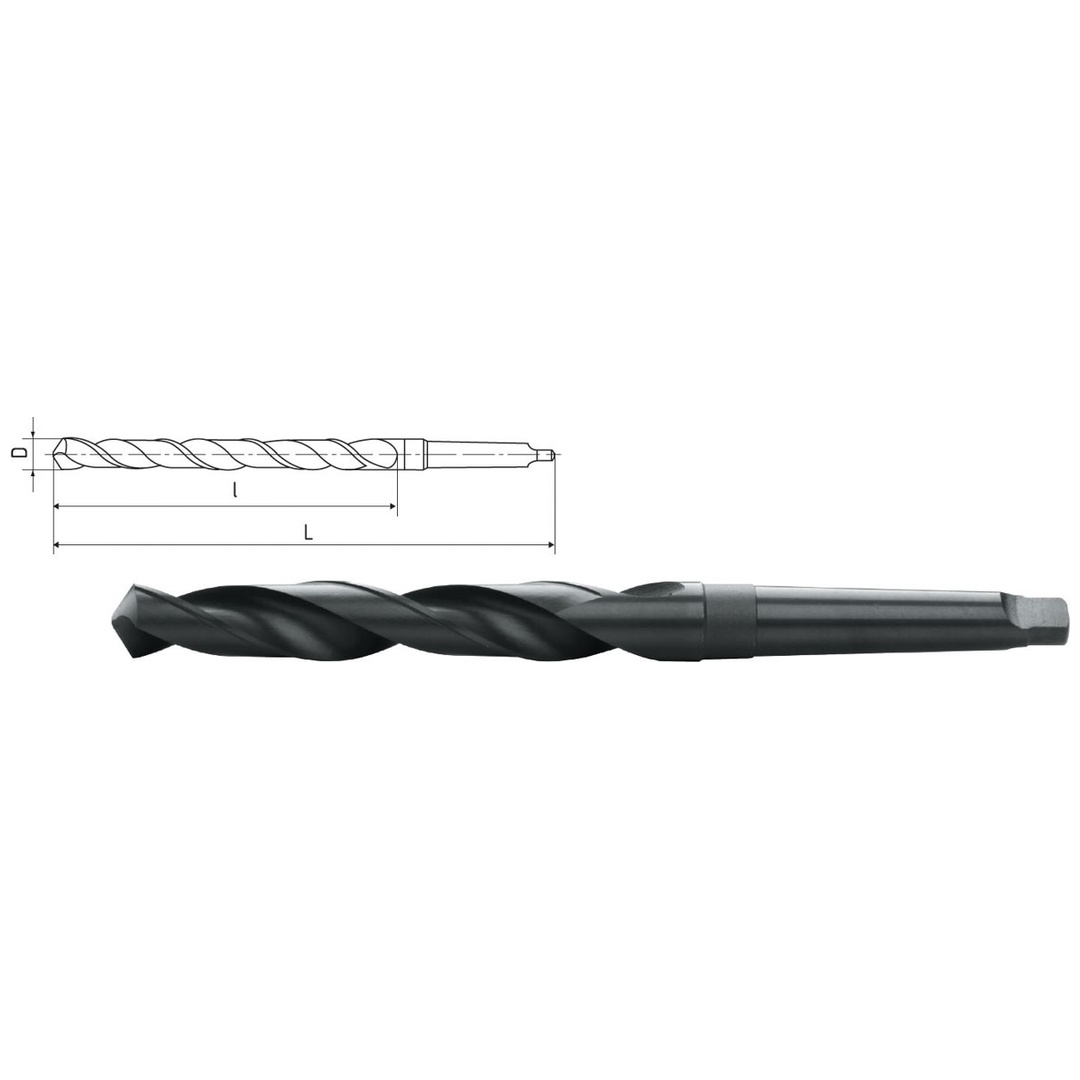 ELMAG HSS-Spiralbohrer mit Morsekegel DIN 345, Ø 21, 243 mm lang