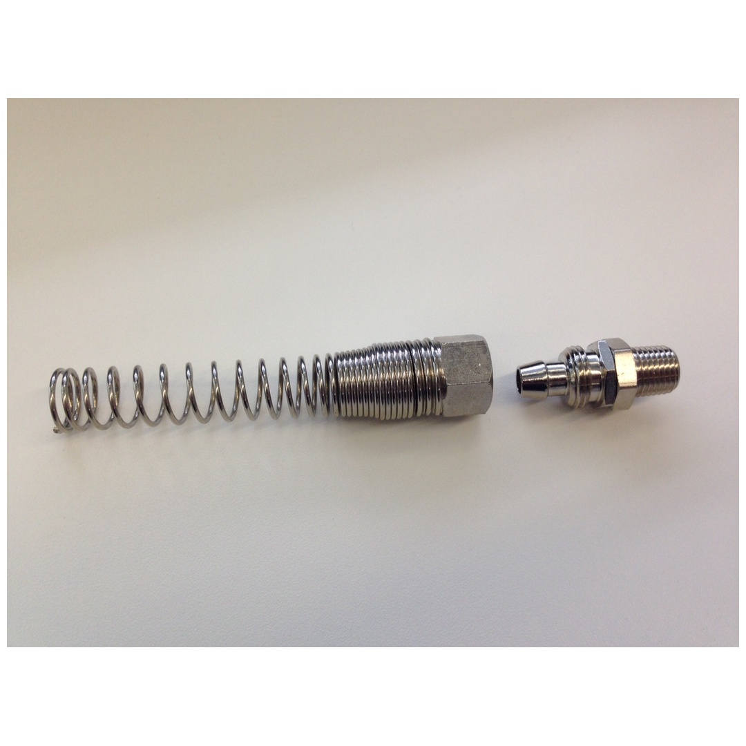 ELMAG Drehbarer Anschluß für PU-Schlauch AG 1/4 / S 6,5x10 mit Knickschutzfeder