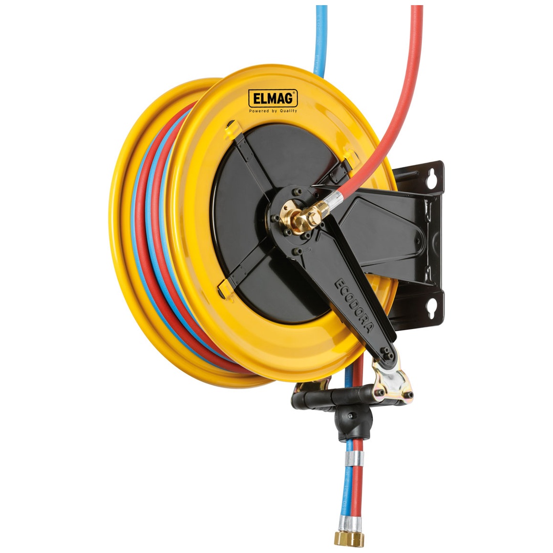 ELMAG INDUSTRIE Schlauchaufroller 540/76, für Sauerstoff/Azetylen, 35m, 2x5/16mm, 20 bar