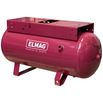 ELMAG Druckluftkessel liegend, 11 bar, EURO L 100 CE, inkl. Konsole für Motor und Aggregat, NEU: Innenbeschichtung (passend für Pumpen B2800, B3800 un