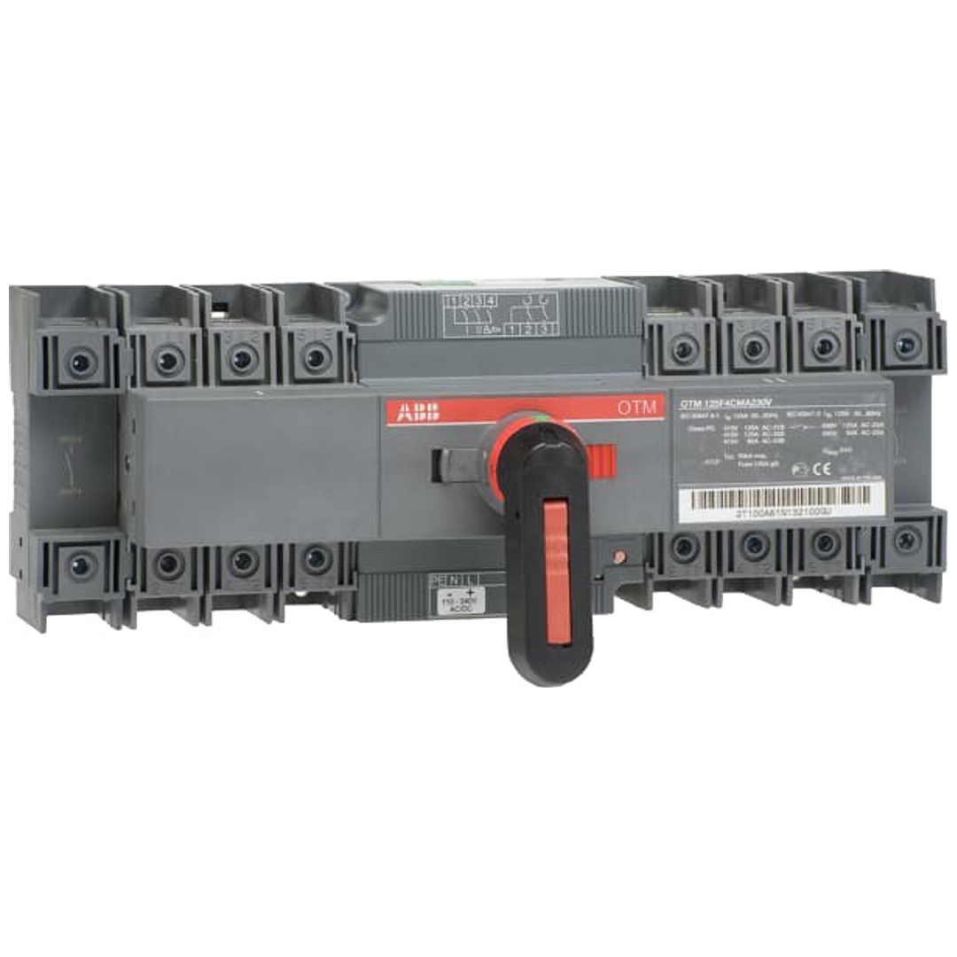ELMAG Motorisierter Lasttransferschalter 125A - 4polig Typ ABB OTM125F4CMA230V für automatische Umschaltung Netz-0-Notstrom durch Ansteuerung über ext