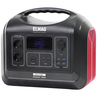 ELMAG Tragbare Powerstation ENERGY 1800, 1800W, LiFEPO4 Akku mit 1480Wh