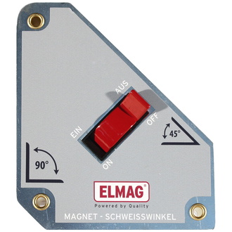 ELMAG Magnet-Schweisswinkel MSW 'schaltbar', für 45°/135, 90° Schweißungen, 152x130x35mm