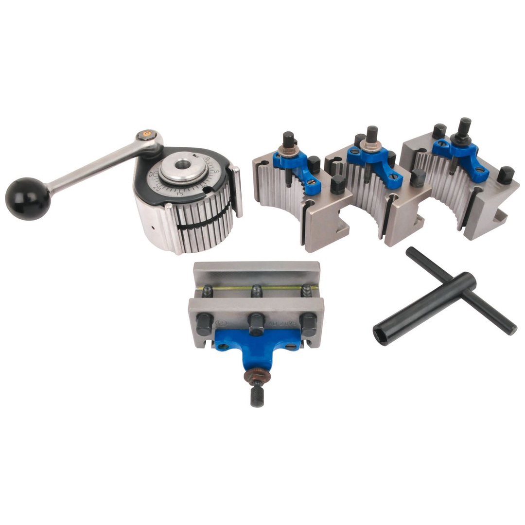 ELMAG Schnellwechsel-Stahlhalter SET, 5-tlg. bestehend aus: Stahlhalterkopf MC fertig montiert, 3 Wechselhalter MCD 40x150 mm, 1 Wechselhalter MCH 4