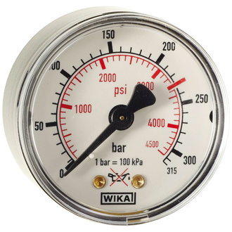 ELMAG Flaschendruckmanometer (Argon-CO2), Ø 50mm, 0-315 bar/0-4500 psi, AG 1/8' unten, Druckregler MINI (EUROMIG, ETP)