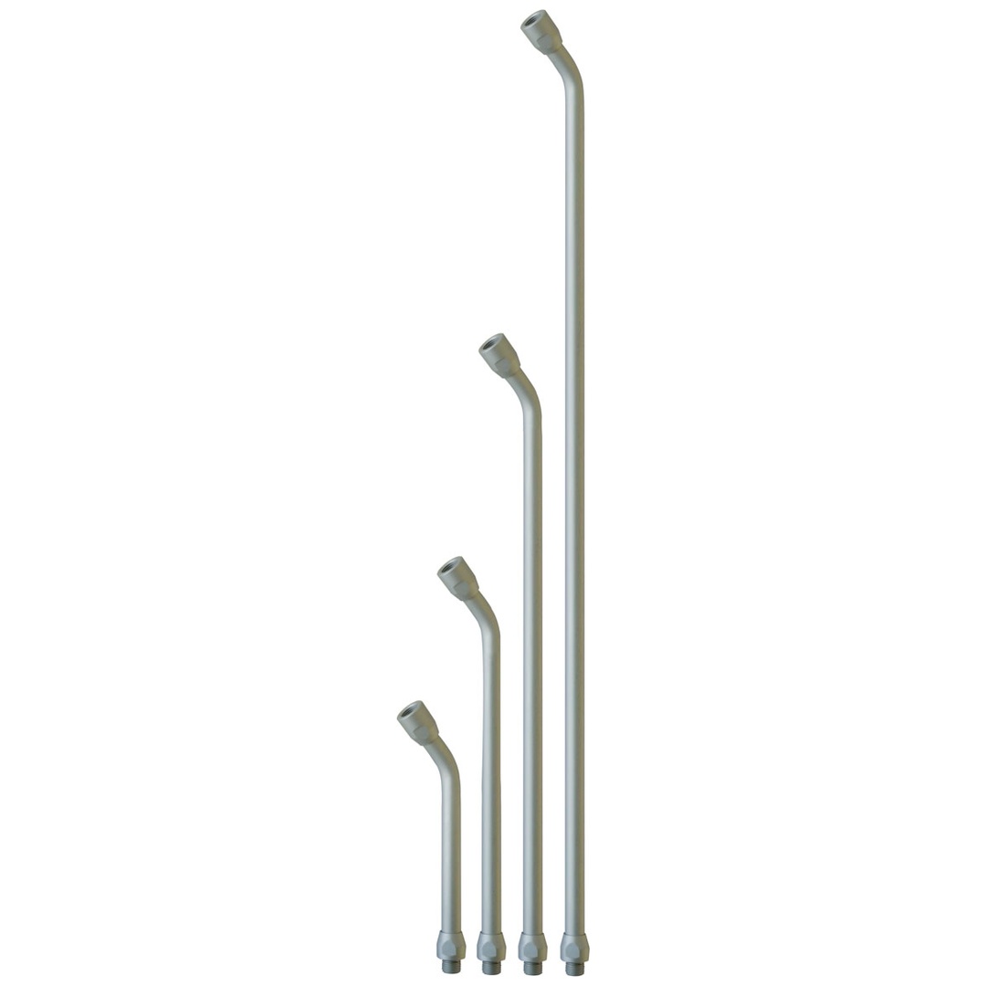 ELMAG Verlängerung gebogen, 150 mm (Alu eloxiert), Innen Ø8mm, AG M12x1,25 bzw. IG M12x1,25, Ausblaspistolen