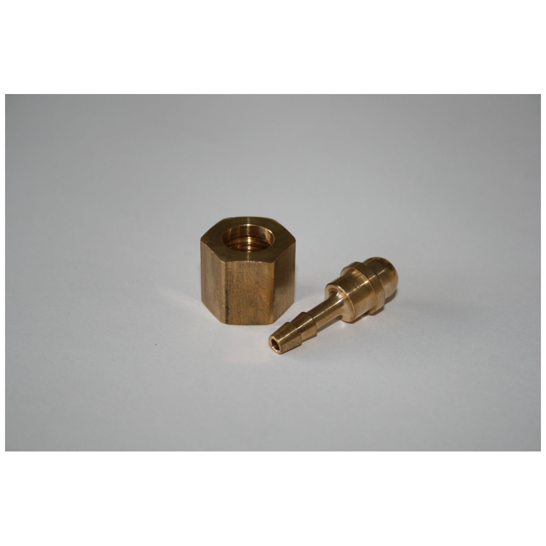 ELMAG Schlauchtülle mit Überwurfmutter IG 1/4, 4 mm, Messing