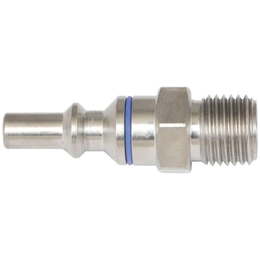 ELMAG Sauerstoff-Edelstahlstecknippel, AG 1,4 zu Handgriff nach EN 561