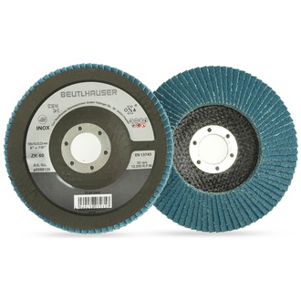 Beutlhauser Fächerschleifscheibe 125 x 13 x 22,23 mm ZK60 INOX Edelstahl