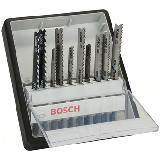 Bosch 10-tlg. Stichsägeblatt-Set Wood and Metal, Robust Line, T-Schaft