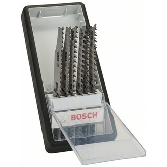 Bosch 6-tlg. Stichsägeblatt-Set Wood, Robust Line, Progressor, T-Schaft