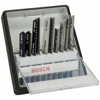 Bosch 10-tlg. Stichsägeblatt-Set, Robust Line, Speciality Materials, T-Schaft