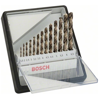 Bosch 13-tlg. Metallbohrer-Set, Robust Line, HSS-Co, 1,56,5 mm