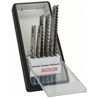 Bosch 6-tlg. Stichsägeblatt-Set Wood and Metal, Robust Line, Progressor, T-Schaft