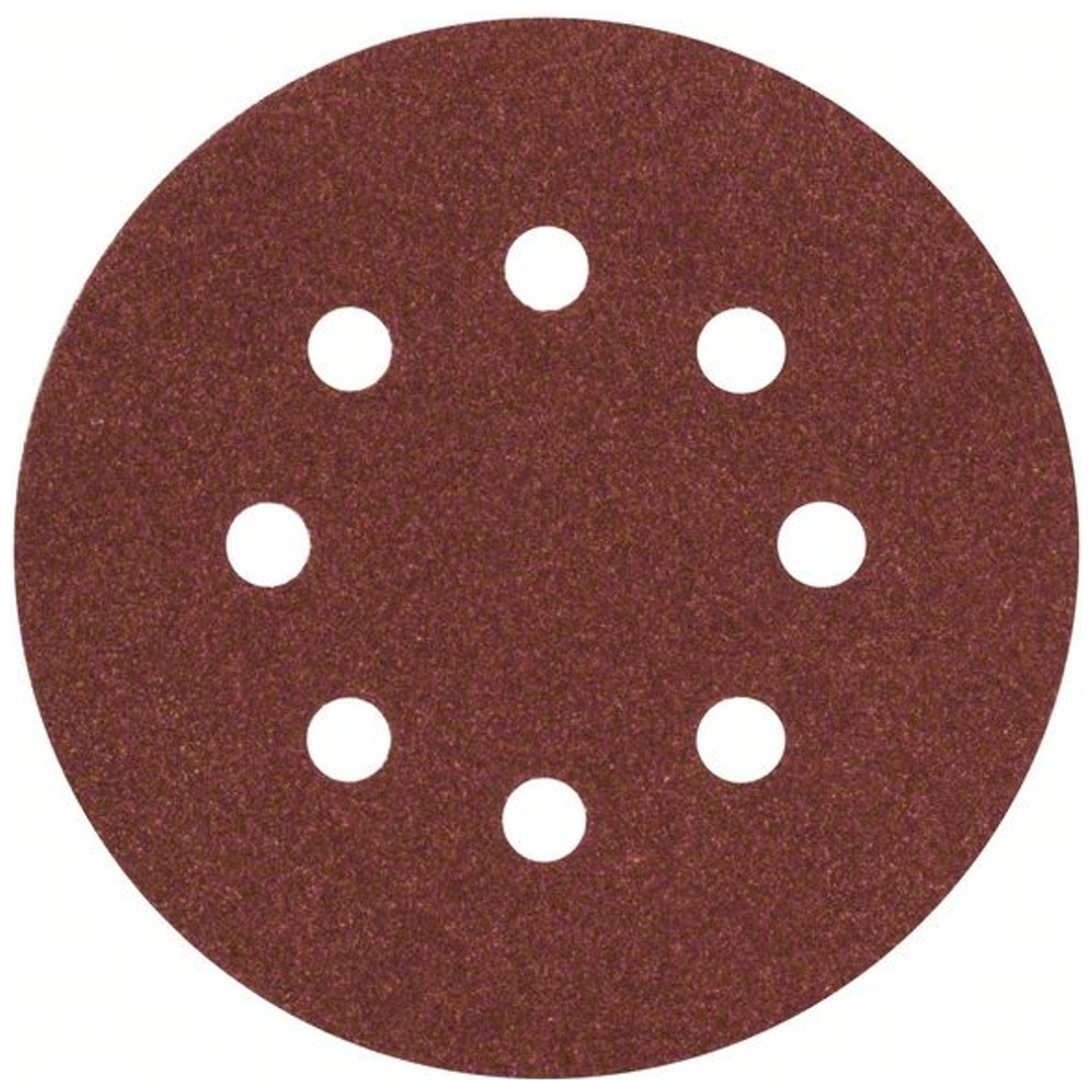 Bosch Schleifblatt-Set für Exzenterschleifer, 5-teilig, DIY, 125 mm, 180, 8 Löcher