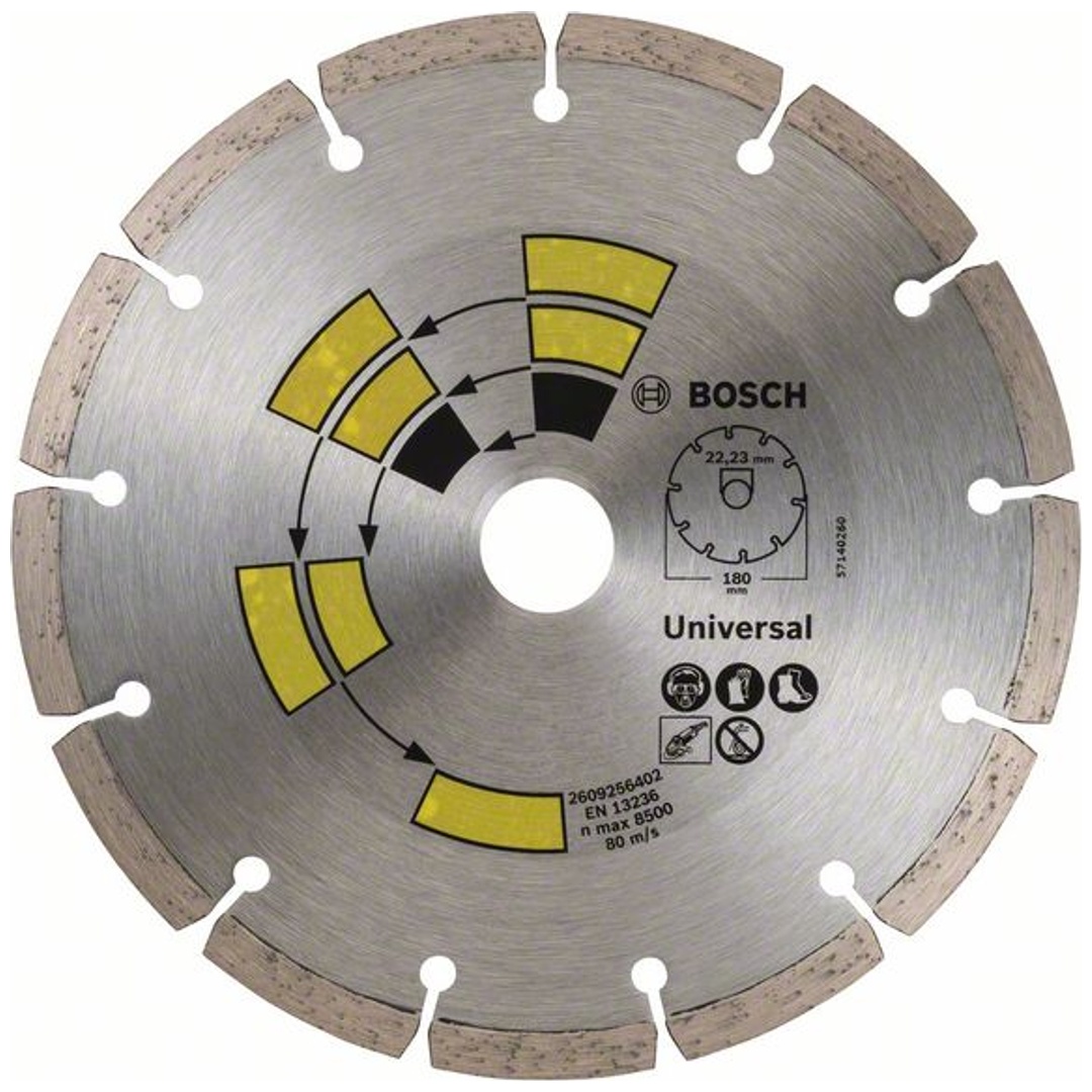 Bosch Diamanttrennscheibe Universal, 180 x 22,23 x 2,0 x 7,0 mm
