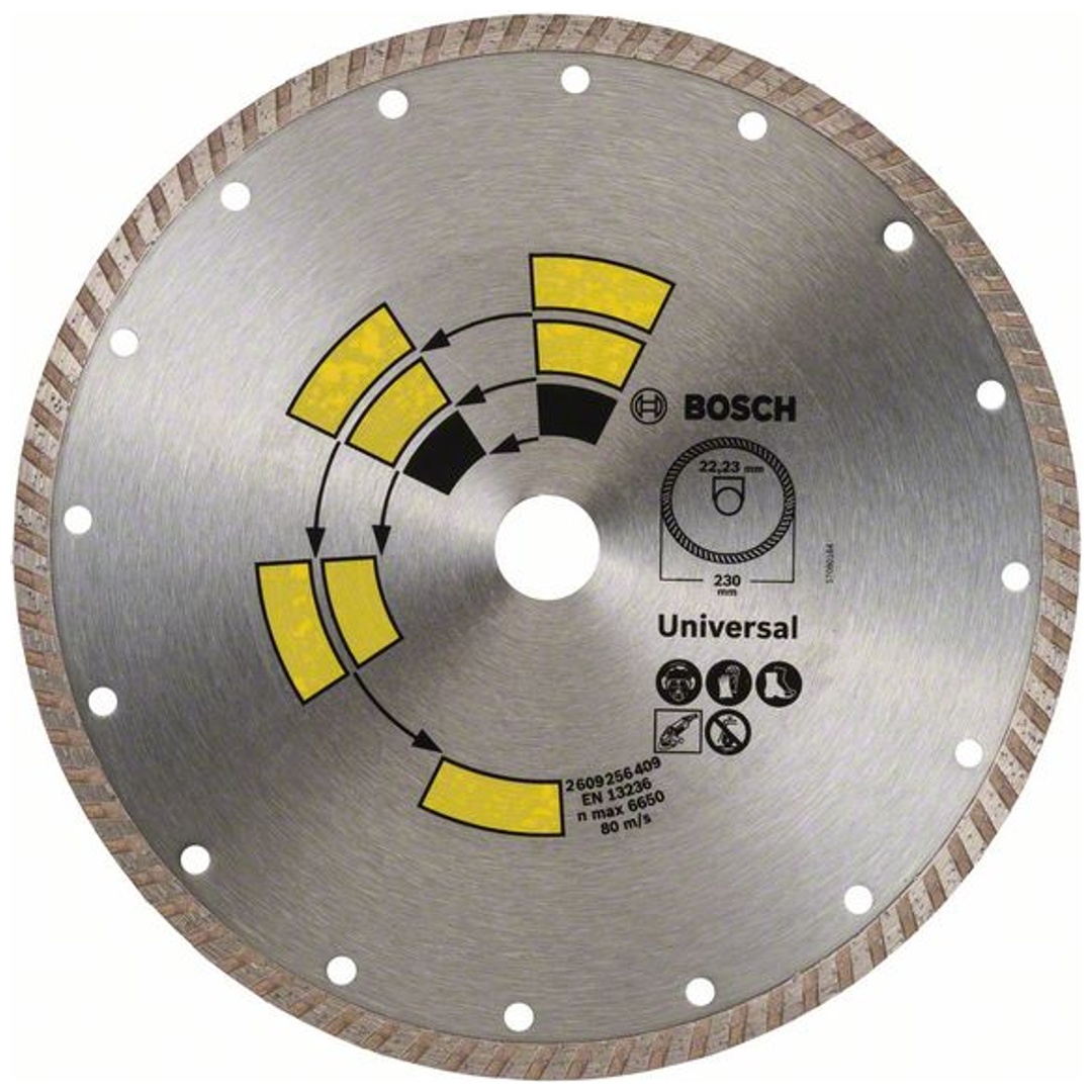 Bosch Diamanttrennscheibe Universal Turbo, 230 x 22,23 x 2,6 x 8,0 mm