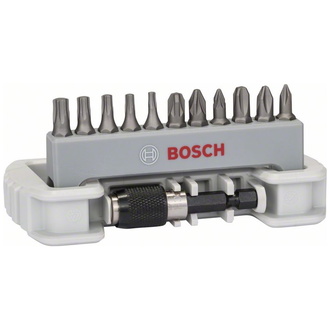 Bosch Schrauberbit-Set Extra-Hart, 11-tlg., PH, PZ, T, 25 mm, Bithalter