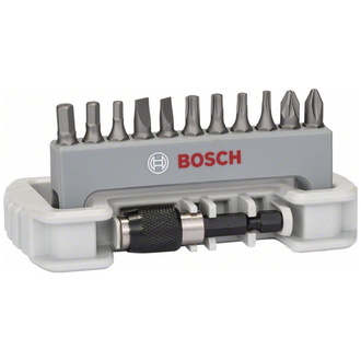 Bosch Schrauberbit-Set Extra-Hart, 11-tlg., PH, PZ, T, S, HEX, 25 mm, Bithalter