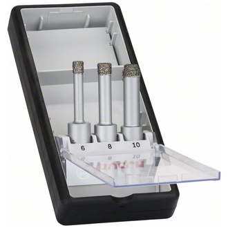 Bosch Diamanttrockenbohrer-Set Robust Line Easy Dry Best for Ceramic, 3-tlg., 6-10mm