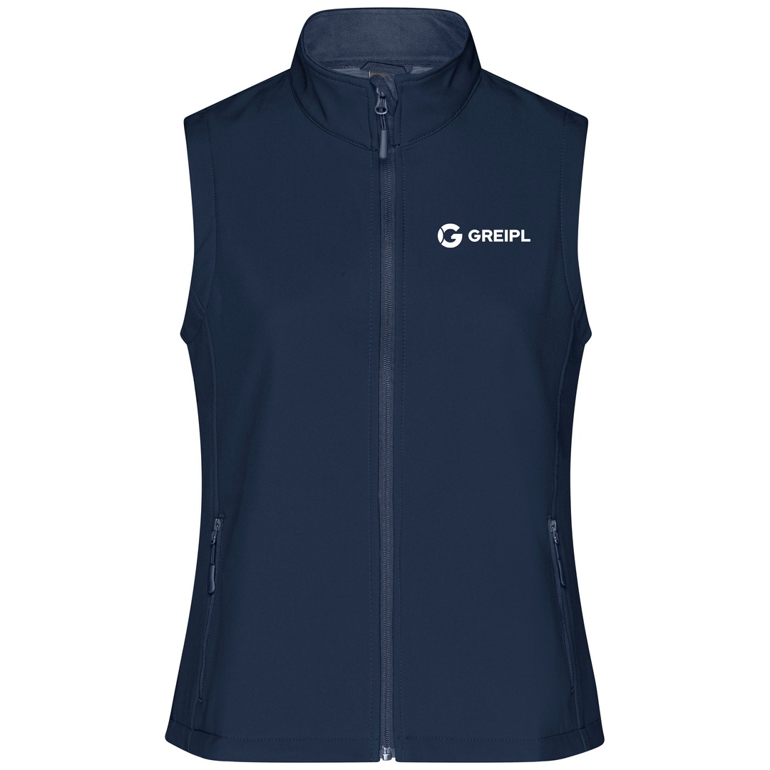 James & Nicholson Softshellweste JN1127 280g/qn Gr. M navy mit GREIPL Brustlogo