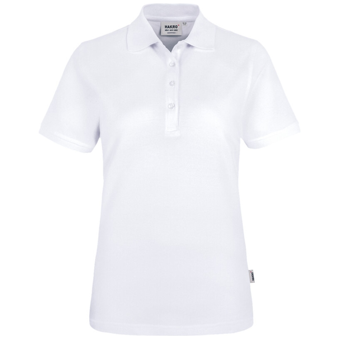 HAKRO Poloshirt Classic Damen #110  Gr. L weiß