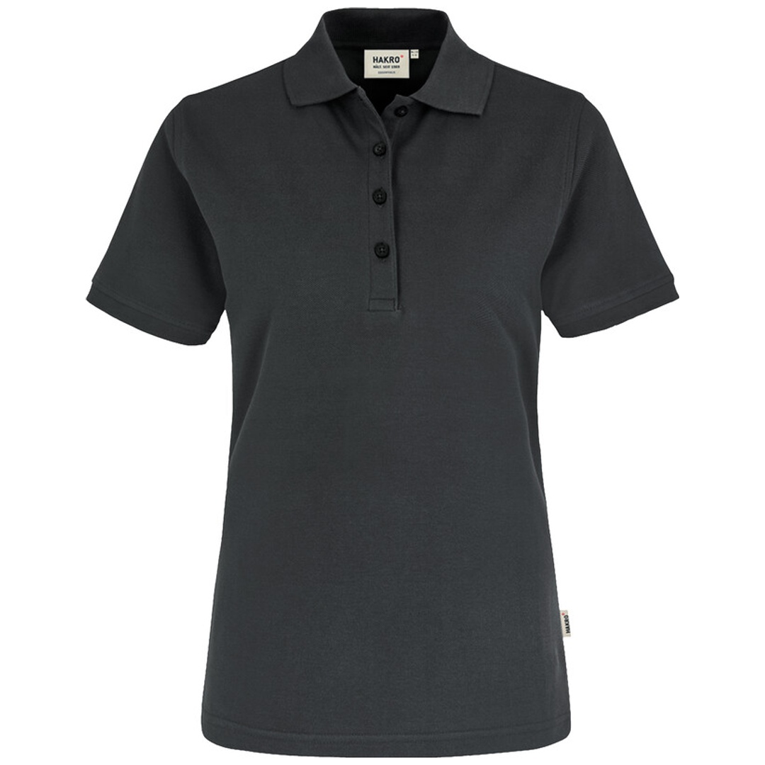 HAKRO Damen Poloshirt Classic karbongrau, XS