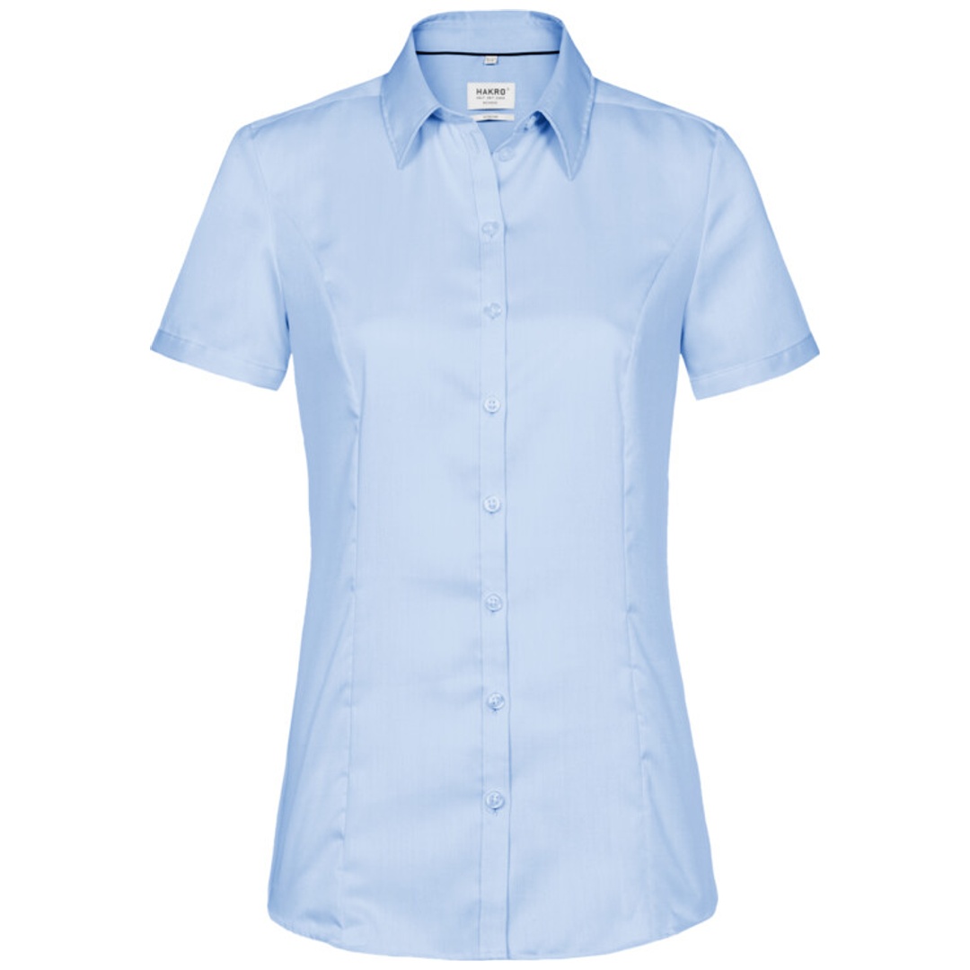 Hakro Damen Bluse Business 1/2 Arm #112 Gr. S himmelblau