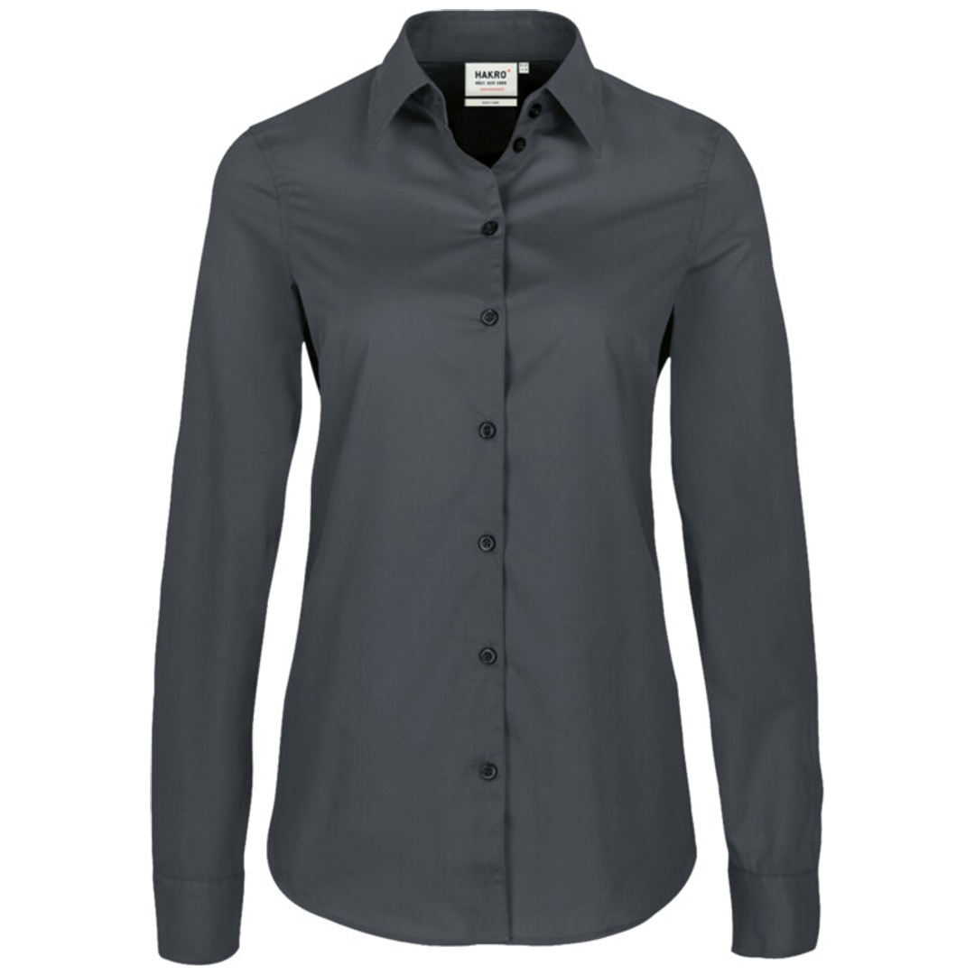 Hakro Damen Bluse Performance #121 Gr. XS anthrazit