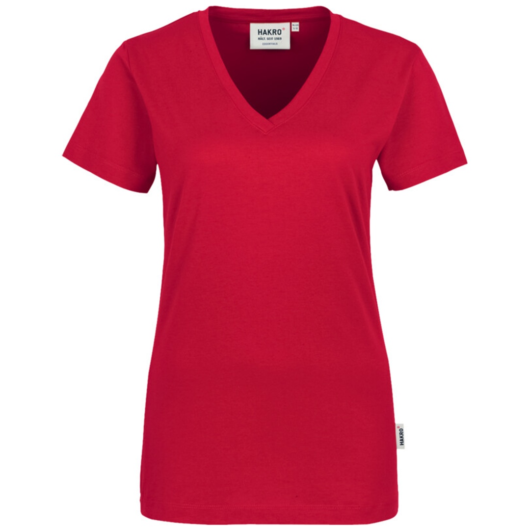 HAKRO V-T-Shirt Classic Damen #126 Gr. L rot